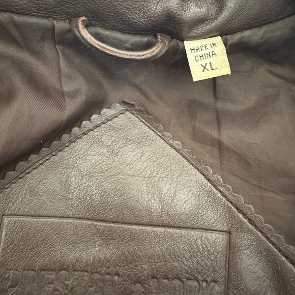 Preston & York Brown Leather Men’s Jacket - Picture 4 of 7